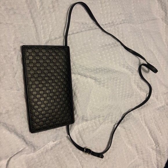 Authentic Gucci Embossed Black wallet on a chain. - Picture 3 of 6